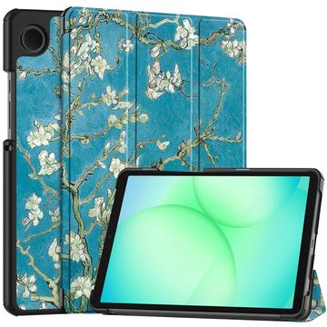 Samsung Galaxy Tab A11 Tri-Fold Series Smart Folio-etui - Hvide blomster