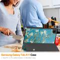 Samsung Galaxy Tab A11 Tri-Fold Series Smart Folio-etui - Hvide blomster