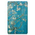 Samsung Galaxy Tab A11 Tri-Fold Series Smart Folio-etui - Hvide blomster