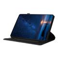 Samsung Galaxy Tab A11+/A9+ 360 roterende smart cover med kortpladser - Sort