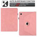 Samsung Galaxy Tab A11+/A9+ 360 roterende smart cover med kortpladser - Pink