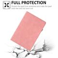 Samsung Galaxy Tab A11+/A9+ 360 roterende smart cover med kortpladser - Pink