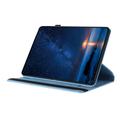 Samsung Galaxy Tab A11+/A9+ 360 roterende smart cover med kortpladser - Himmelblå