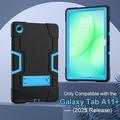 Samsung Galaxy Tab A11+ Robotstil Hybrid-etui med kickstand - Sort / Blå