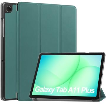 Samsung Galaxy Tab A11+ Tri-Fold Series Smart Folio-etui - Sortgrøn
