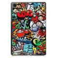 Samsung Galaxy Tab A11+ Tri-Fold Series Smart Folio-etui - Graffiti