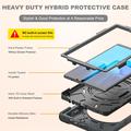 Samsung Galaxy Tab A7 Lite Heavy Duty 360 Cover med Håndrem - Sort
