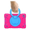 Samsung Galaxy Tab A8 10.5 (2021) Heavy Duty 360 Cover med Håndrem - Hot Pink / Blå