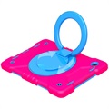 Samsung Galaxy Tab A8 10.5 (2021) Heavy Duty 360 Cover med Håndrem - Hot Pink / Blå