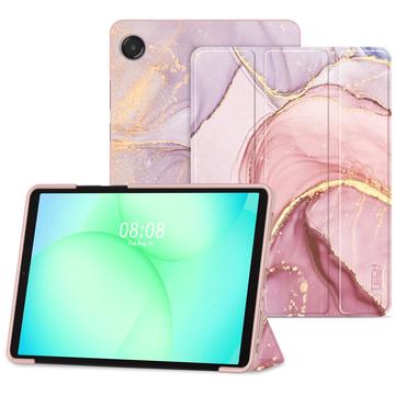 Samsung Galaxy Tab A9/A11 Tech-Protect SmartCase Tri-Fold Folio Etui - Marmor