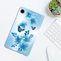 Samsung Galaxy Tab A9 Stilfuld Ultra-Slim TPU Cover - Blå Sommerfugl