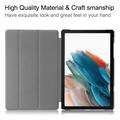 Samsung Galaxy Tab A9 Tri-Fold Series Smart Folio Cover - Hvid Blomster