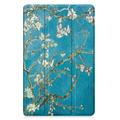 Samsung Galaxy Tab A9 Tri-Fold Series Smart Folio Cover - Hvid Blomster