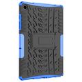 Samsung Galaxy Tab A9+ Anti-Slip Hybrid Cover med Stativ - Blå / Sort