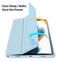 Samsung Galaxy Tab A9+ Dux Ducis Toby Tri-Fold Smart Folio Cover - Babyblå