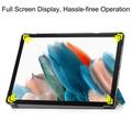 Samsung Galaxy Tab A9+ Tri-Fold Series Smart Folio Cover - Hvid Blomster
