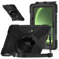 Samsung Galaxy Tab Active5 Pro Heavy Duty 360 Cover med Håndrem - Sort