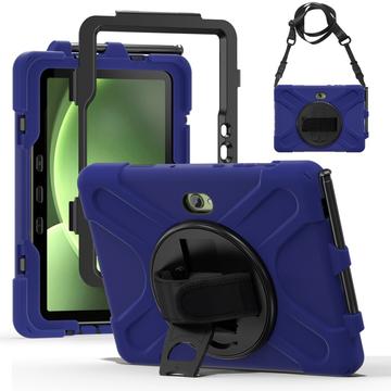 Samsung Galaxy Tab Active5 Pro Heavy Duty 360 Cover med Håndrem - Blå / Sort