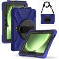 Samsung Galaxy Tab Active5 Pro Heavy Duty 360 Cover med Håndrem - Blå / Sort