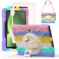 Samsung Galaxy Tab Active5 Pro Heavy Duty 360 Cover med Håndrem - Farverig