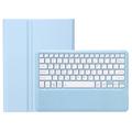 Samsung Galaxy Tab S10 FE+ Cover med Bluetooth Tastatur - Babyblå