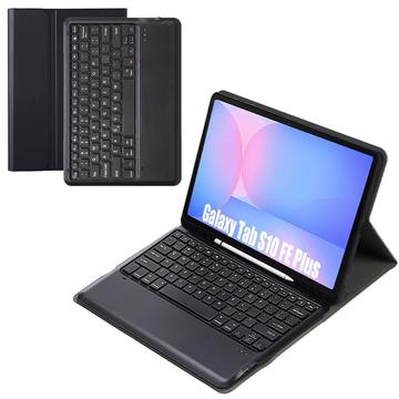 Samsung Galaxy Tab S10 FE+ Cover med Bluetooth Tastatur - Sort