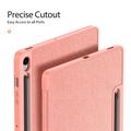 Samsung Galaxy Tab S10 FE+ Dux Ducis Domo Tri-Fold Smart Folio Cover - Pink