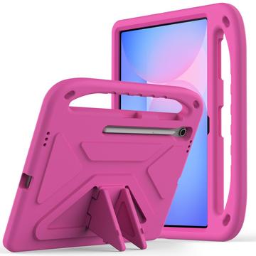 Samsung Galaxy Tab S10 FE+ Stødsikkert Transportabelt Cover til Børn - Hot Pink