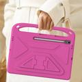 Samsung Galaxy Tab S10 FE+ Stødsikkert Transportabelt Cover til Børn - Hot Pink