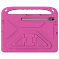 Samsung Galaxy Tab S10 FE+ Stødsikkert Transportabelt Cover til Børn - Hot Pink