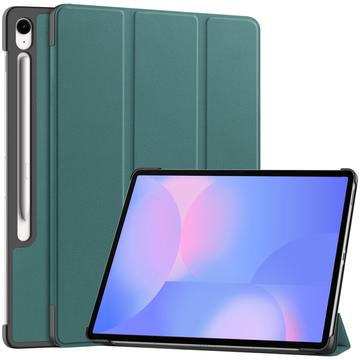 Samsung Galaxy Tab S10 FE+ Tri-Fold Series Smart Folio-etui - Sortgrøn