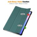 Samsung Galaxy Tab S10 FE+ Tri-Fold Series Smart Folio-etui - Sortgrøn