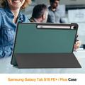 Samsung Galaxy Tab S10 FE+ Tri-Fold Series Smart Folio-etui - Sortgrøn