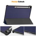 Samsung Galaxy Tab S10 FE+ Tri-Fold Series Smart Folio-etui - mørkeblå