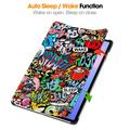 Samsung Galaxy Tab S10 FE+ Tri-Fold Series Smart Folio-etui - Graffiti