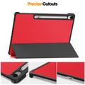 Samsung Galaxy Tab S10 FE+ Tri-Fold Series Smart Folio-etui - rød