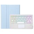 Samsung Galaxy Tab S10 Lite/S10 FE/S9 FE/S9 Bluetooth-tastaturetui - babyblå