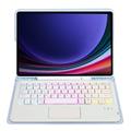 Samsung Galaxy Tab S10 Lite/S10 FE/S9 FE/S9 Bluetooth-tastaturetui - babyblå