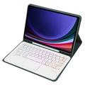 Samsung Galaxy Tab S10 Lite/S10 FE/S9 FE/S9 Bluetooth-tastaturetui - mørkegrønt