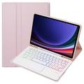 Samsung Galaxy Tab S10 Lite/S10 FE/S9 FE/S9 Bluetooth-tastaturetui - pink