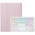 Samsung Galaxy Tab S10 Lite/S10 FE/S9 FE/S9 Bluetooth-tastaturetui - pink