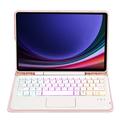Samsung Galaxy Tab S10 Lite/S10 FE/S9 FE/S9 Bluetooth-tastaturetui - pink