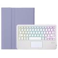 Samsung Galaxy Tab S10 Lite/S10 FE/S9 FE/S9 Bluetooth-tastaturetui - Lilla