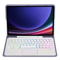 Samsung Galaxy Tab S10 Lite/S10 FE/S9 FE/S9 Bluetooth-tastaturetui - Lilla