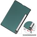 Samsung Galaxy Tab S10 Lite Tri-Fold Series Smart Folio-etui - Sortgrøn