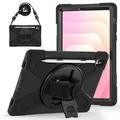 Samsung Galaxy Tab S11 Heavy Duty 360 Cover med Håndrem - Sort