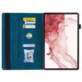 Samsung Galaxy Tab S11/S10 Lite/S10 FE/S9 FE/S9/S8/S7 Business Style Mat Flip Cover - Blå