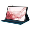 Samsung Galaxy Tab S11/S10 Lite/S10 FE/S9 FE/S9/S8/S7 Business Style Mat Flip Cover - Blå
