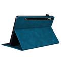 Samsung Galaxy Tab S11/S10 Lite/S10 FE/S9 FE/S9/S8/S7 Business Style Mat Flip Cover - Blå