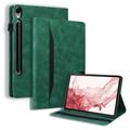 Samsung Galaxy Tab S11/S10 Lite/S10 FE/S9 FE/S9/S8/S7 Business Style Mat Flip Cover - Grøn